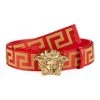 Versace La Medusa Leather Belt For Men Black Versace Gold