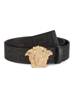 Versace La Medusa Leather Belt For Men Black Versace Gold -Versace Online Shop unnamed file 1766