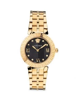 Versace Greca Icon IP Yellow Gold Bracelet Watch For Men