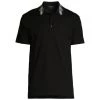 Versace Silver Baroque, Fuchsia And Tawny Cotton Polo Shirt For Men Black