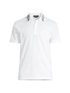 Versace Silver Baroque, Fuchsia And Tawny Cotton Polo Shirt For Men Black -Versace Online Shop unnamed file 1835