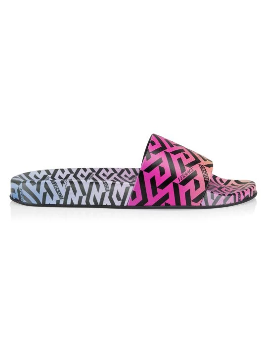 Versace La Greca Print Pool Slides 1 Versace La Greca Print Pool Slides
