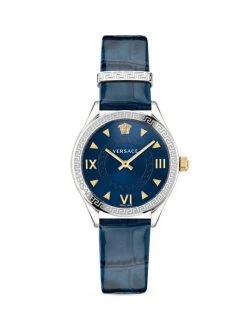 Versace Hellenyium 36MM Leather Watch