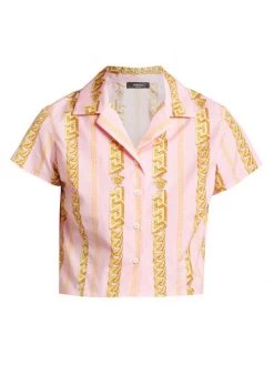 Versace Greca Chain Print Pajama Shirt