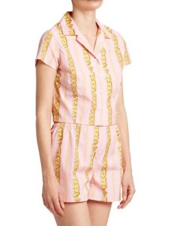 Versace Greca Chain Print Pajama Shirt -Versace Online Shop unnamed file 1863