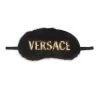 Versace Sequin-Embellished Logo Sleep Mask Fuchsia