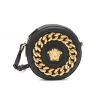 Versace La Medusa Chain Leather Disco Bag Optic White
