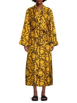 Versace Barocco-Print Silk Robe -Versace Online Shop unnamed file 2019