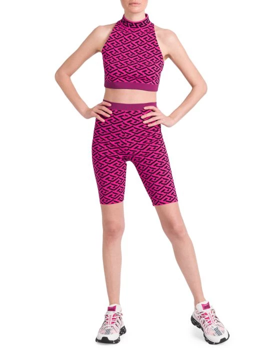 Versace La Greca Jacquard Bike Shorts 2 Versace La Greca Jacquard Bike Shorts - Image 2