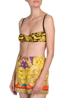 Versace Barocco-Print Silk Bralette -Versace Online Shop unnamed file 2061
