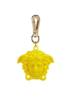 Versace Silicone Medusa Keychain For Men Sunset Yellow