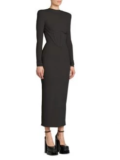 Versace Jersey Long-Sleeve Midi-Dress 9 Versace Jersey Long-Sleeve Midi-Dress -Versace Online Shop unnamed file 2084