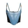 Versace Denim Corset Top
