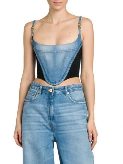 Versace Denim Corset Top -Versace Online Shop unnamed file 2089