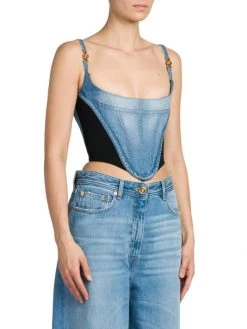 Versace Denim Corset Top -Versace Online Shop unnamed file 2090