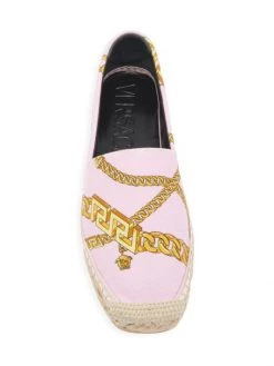 Versace Chain-Print Canvas Espadrilles -Versace Online Shop unnamed file 2116