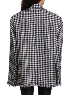 Versace Plaid Tweed & Fringe-Trim Blazer -Versace Online Shop unnamed file 2125