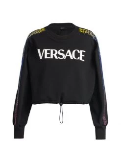 Versace La Greca Sleeve Logo Sweatshirt