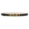 Versace Logo Leather Belt Nero Versace