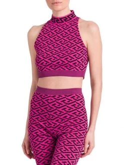 Versace Sleeveless La Greca Jacquard Top -Versace Online Shop unnamed file 2144