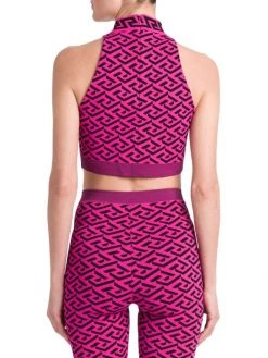 Versace Sleeveless La Greca Jacquard Top -Versace Online Shop unnamed file 2145