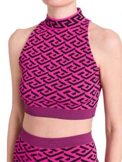 Versace Sleeveless La Greca Jacquard Top -Versace Online Shop unnamed file 2146