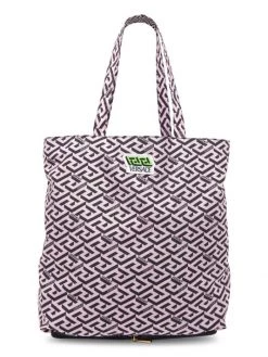 Versace Greca Printed Nylon Tote