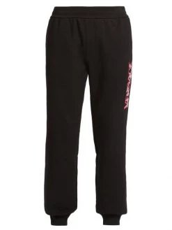 Versace Silver Baroque, Silver And Bluette Cotton Sweatpants For Men