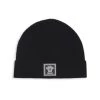 Versace Logo Virgin Wool Knit Beanie Black