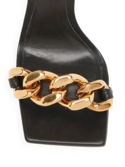 Versace Chain & Leather High-Heel Sandals Black -Versace Online Shop unnamed file 2183