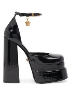 Versace Aevitas Patent Leather Platform Pumps