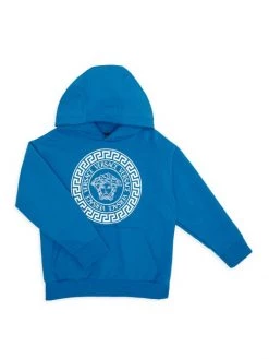 Versace Little Kid's & Kid's Felpa + St. Medusa Greca Logo Sweatshirt For Kids