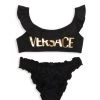 Versace Little Girl's & Girl's 2-Piece Logo Swimsuit For Kids Black
