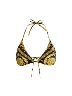 Versace Barocco Triangle Bikini Top