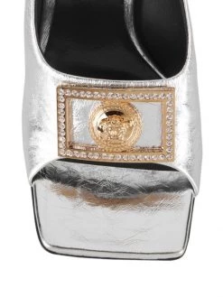 Versace Medusa Metallic Leather Slingback Sandals -Versace Online Shop unnamed file 2266