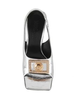 Versace Medusa Metallic Leather Slingback Sandals -Versace Online Shop unnamed file 2267