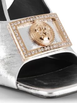 Versace Medusa Metallic Leather Slingback Sandals -Versace Online Shop unnamed file 2268