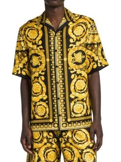 Versace Printed Silk Shirt For Men -Versace Online Shop unnamed file 2271