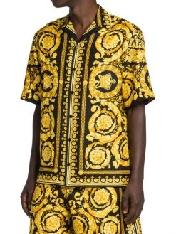 Versace Printed Silk Shirt For Men -Versace Online Shop unnamed file 2272