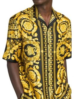 Versace Printed Silk Shirt For Men -Versace Online Shop unnamed file 2274