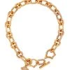 Versace Medusa Curve Goldtone & Crystal Chain Necklace