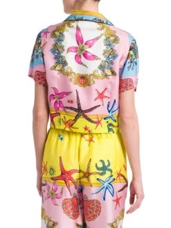 Versace Trésor De La Mer Silk Pajama Top -Versace Online Shop unnamed file 2295