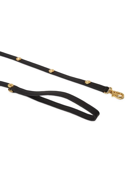 Versace Medusa Goldtone & Faux Leather Dog Leash 2 Versace Medusa Goldtone & Faux Leather Dog Leash - Image 2