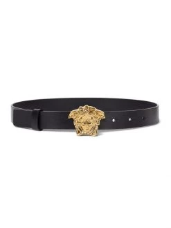 Versace Kid's Medusa Leather Belt For Kids