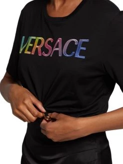 Versace Logo Cropped T-Shirt -Versace Online Shop unnamed file 2321