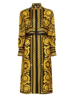 Versace Heritage Baroque Silk Shirtdress