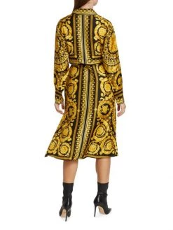 Versace Heritage Baroque Silk Shirtdress -Versace Online Shop unnamed file 2341
