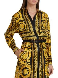 Versace Heritage Baroque Silk Shirtdress -Versace Online Shop unnamed file 2342