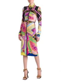 Versace Barocco Print Zip-Front Shirtdress -Versace Online Shop unnamed file 2360