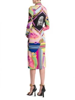 Versace Barocco Print Zip-Front Shirtdress -Versace Online Shop unnamed file 2362